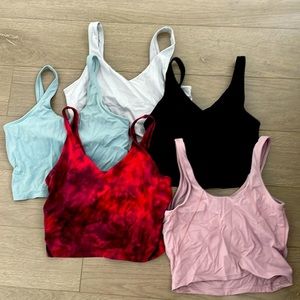LOT OF 5 Lululemon align bra crop top DUPE